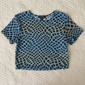Primark Polka Dot Mesh Tee Crop Top